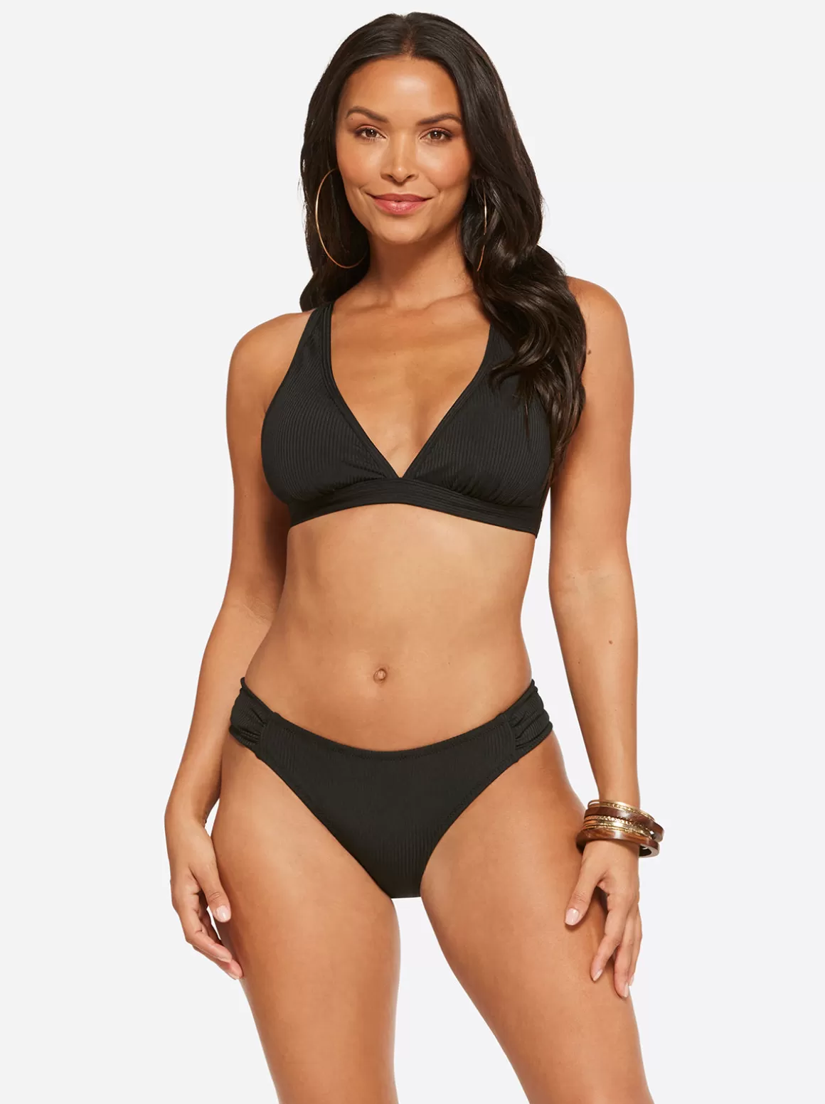 Textured Solids Full Support Triangle Bra In <Jessica Simpson Best Sale